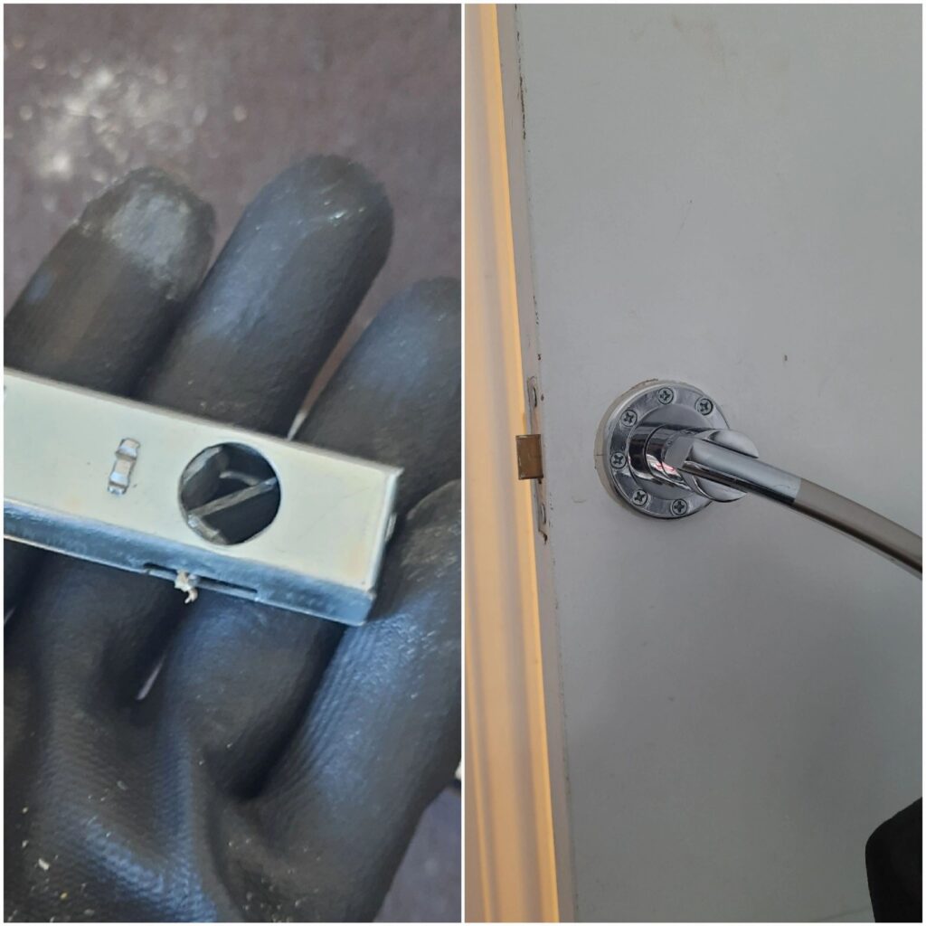 broken fire-rated tubular latch replacement in Hounslow