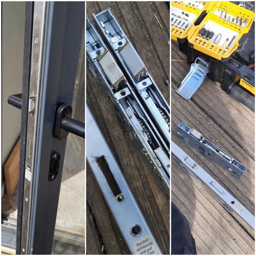 Aluminium bi-fold door gearbox replacement in Isleworth