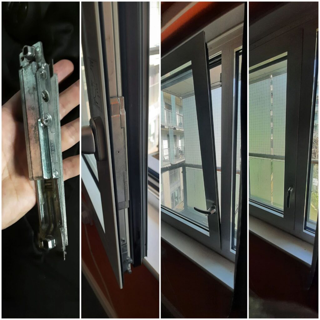Aluminium tilt-and-turn window gearbox repair in Wembley