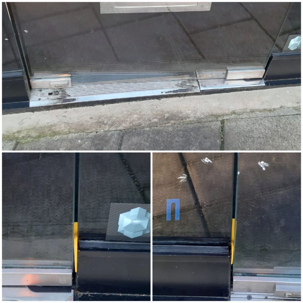 Commercial glass entrance door adjusted in Isleworth
