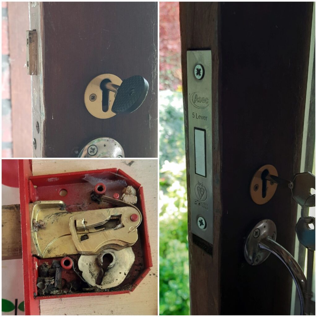 British Standard deadlock replacement in Chertsey