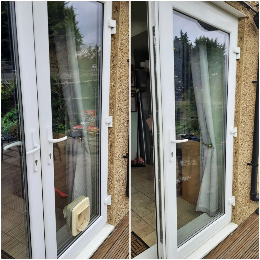 Original door glazing refitted in Kingston