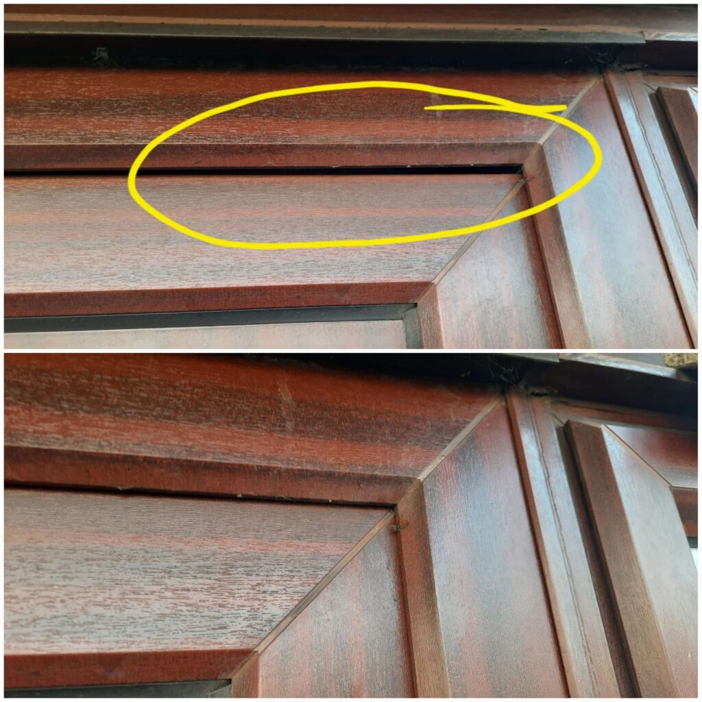 Draughty front door realigned in Sunbury-on-Thames