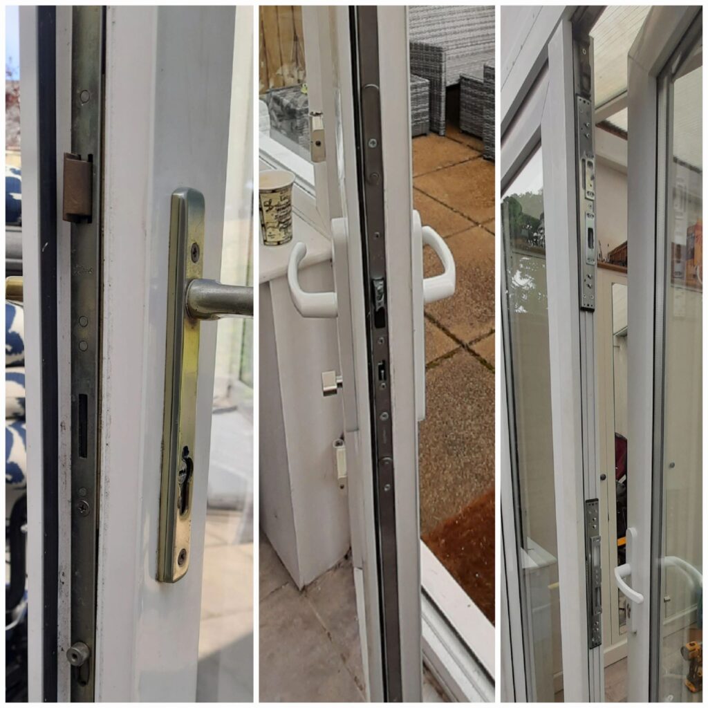 French door multipoint mechanism replacement in Ashford