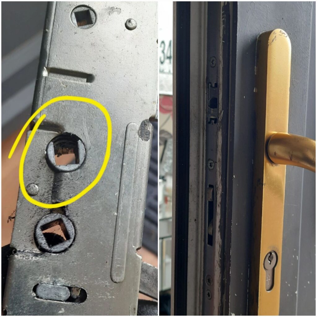 Front door lock replacement in Feltham