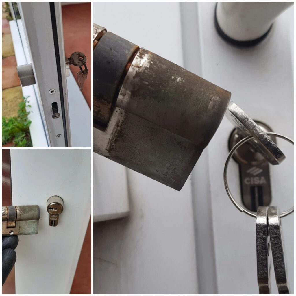High-security front door lock replacement in Ashford
