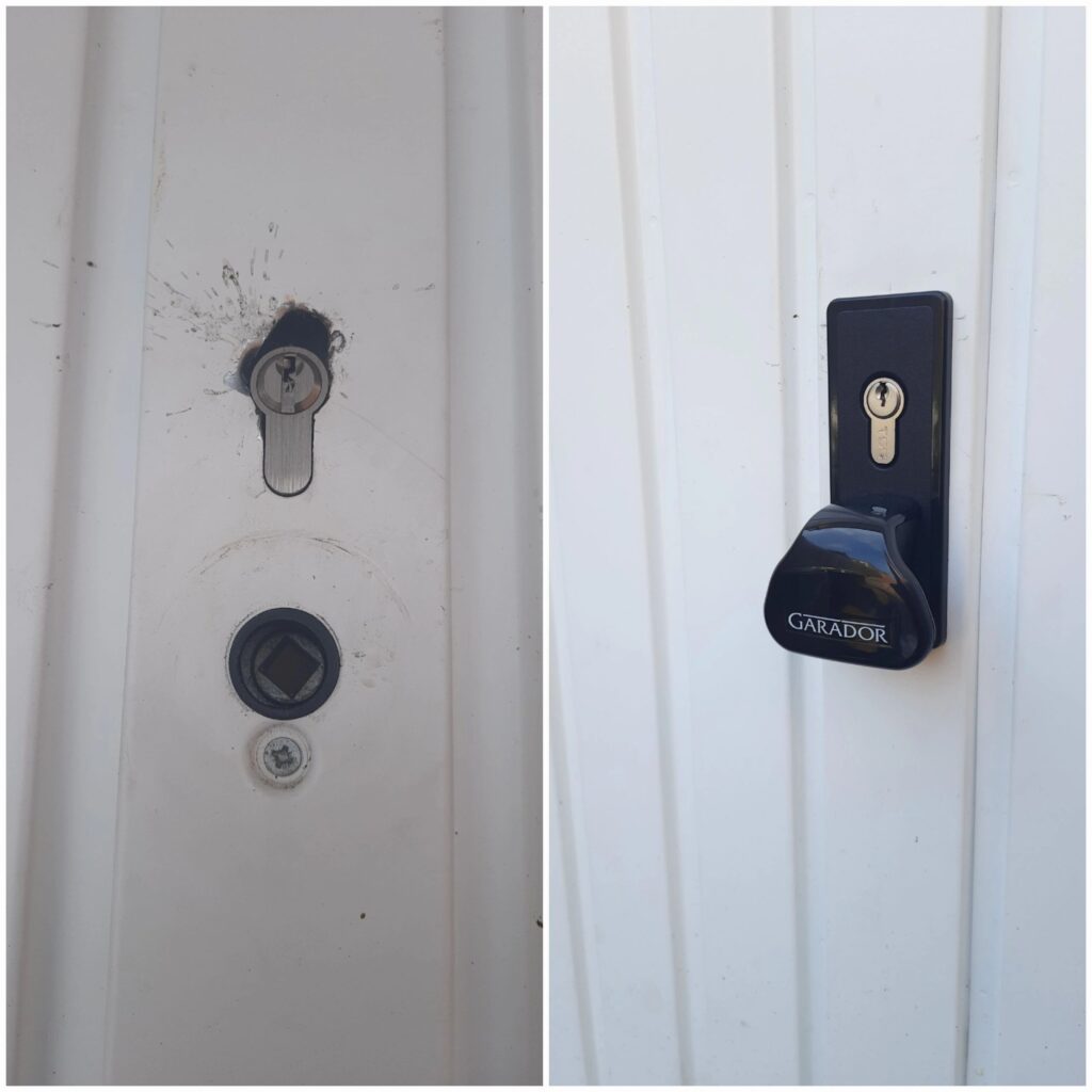 Garage door lock, handle and plate replacement in Slough