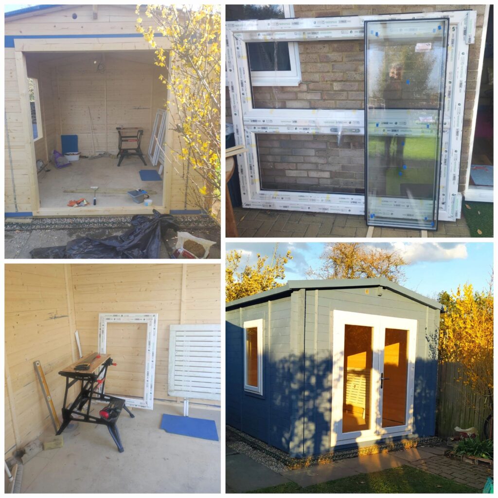 Garden office glazing installation in Thames Ditton