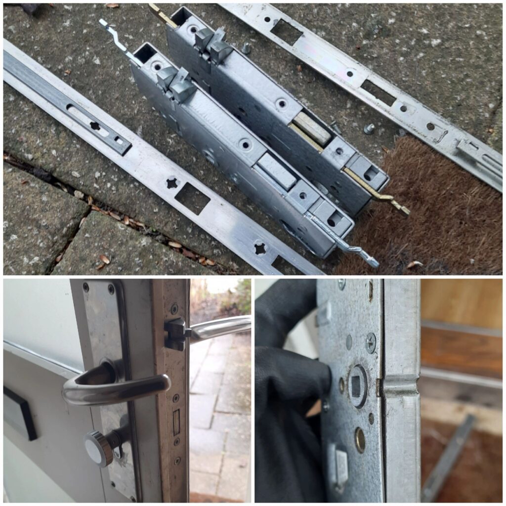 Jammed front door multipoint mechanism repaired in Feltham