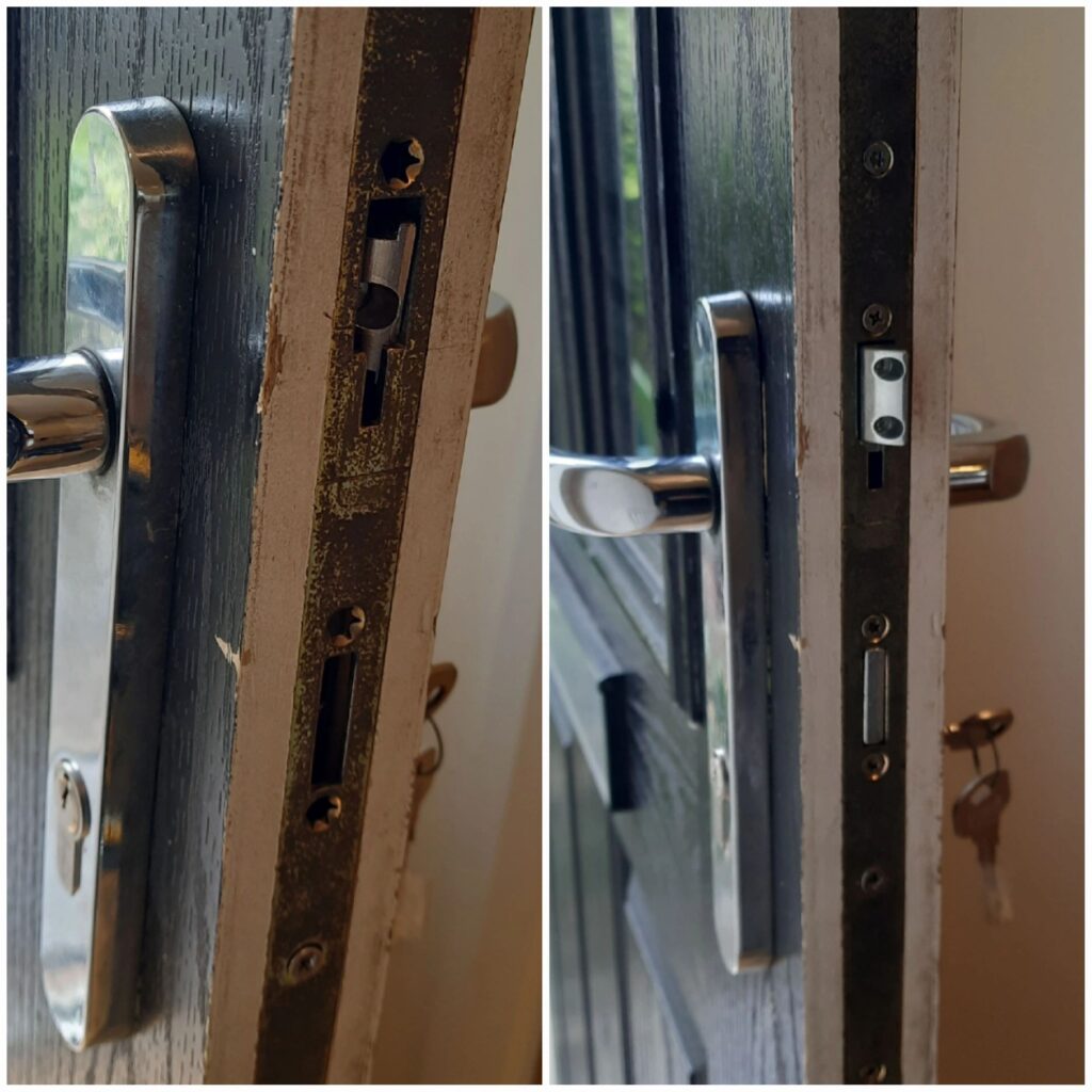 Correct multipoint gearbox fitted to a front door in Isleworth