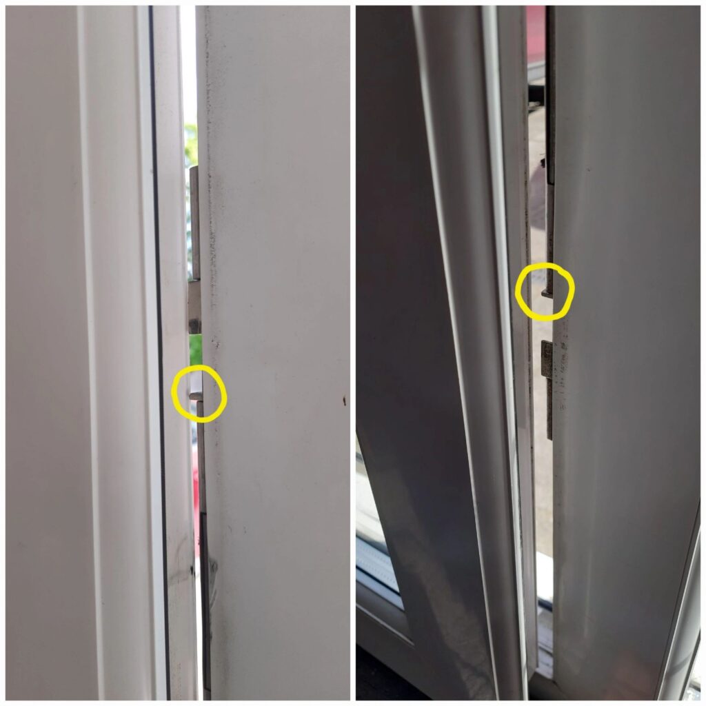 Patio door alignment and multipoint lock adjustment in Ashford