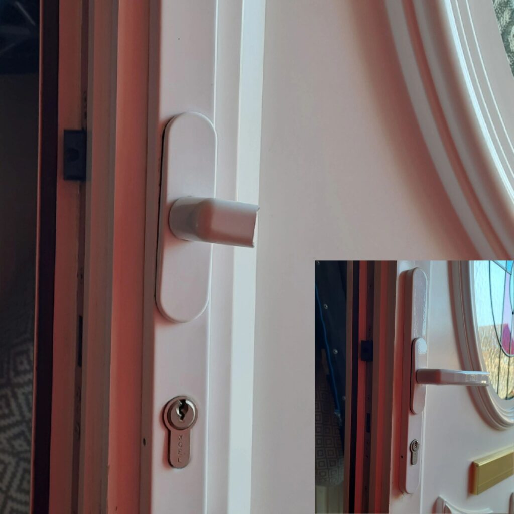 Replacement door handle and multipoint adjustment in Ashford