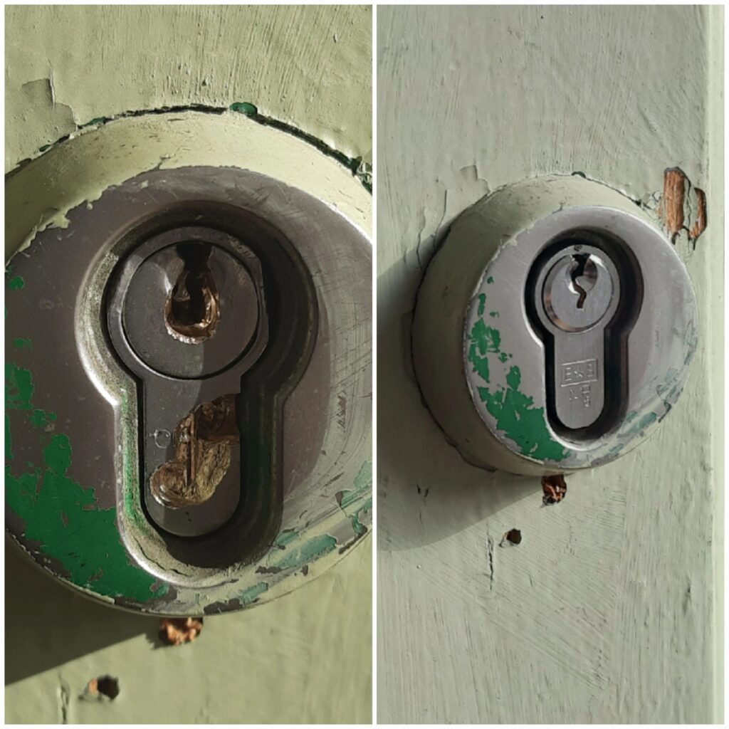 Fire-rated thumb-turn cylinder fitted to a door in Isleworth