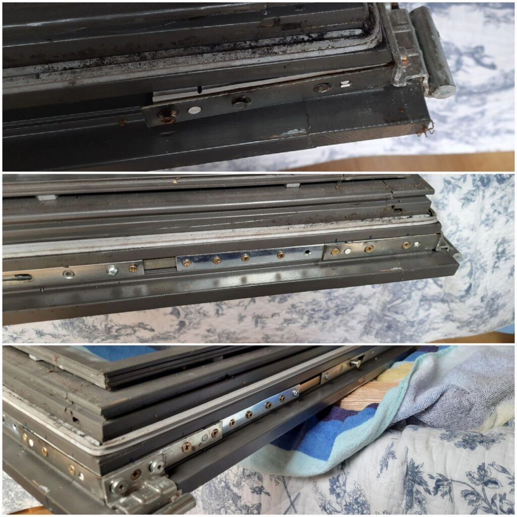 Tilt-and-turn door hinge and timber repair in Molesey