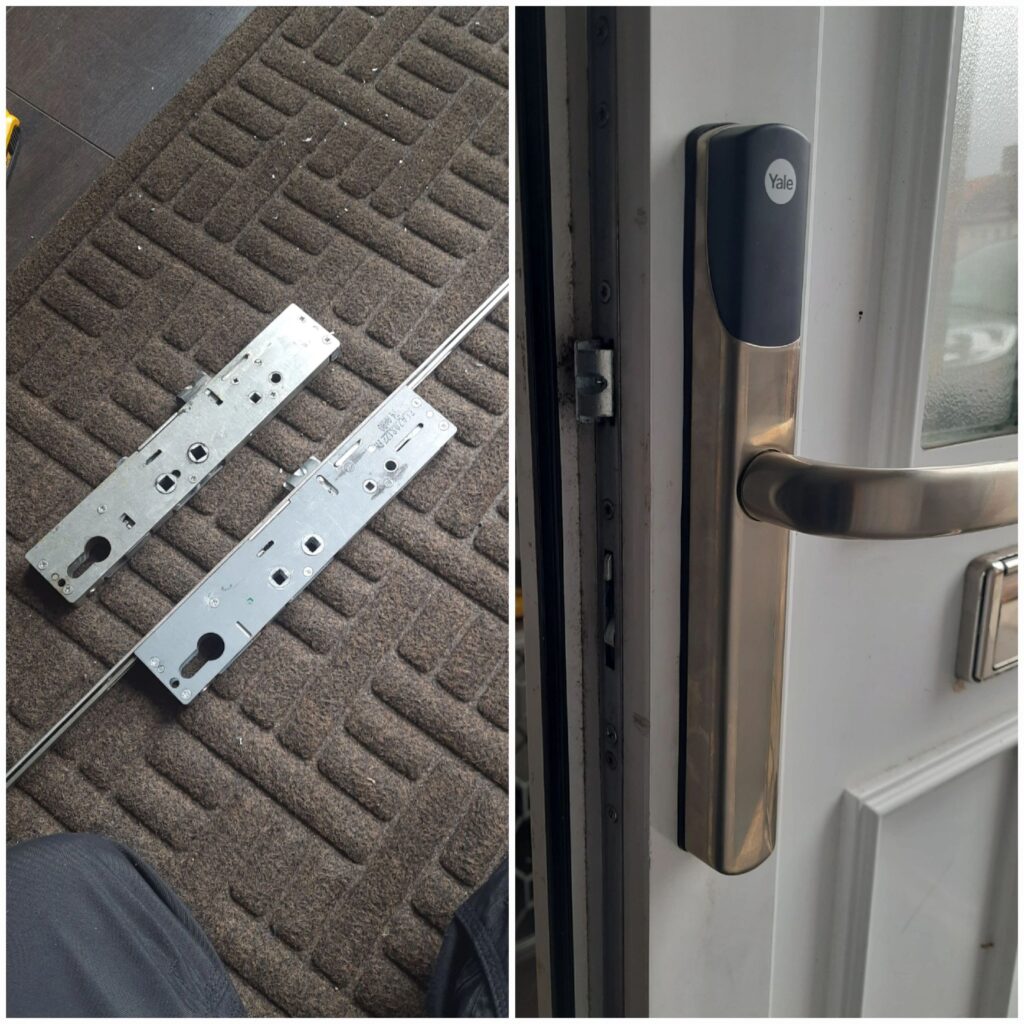 Yale Conexis smart lock installed on a front door in Stanwell